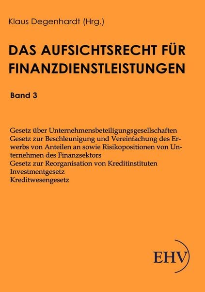 Produktbild: Aufsichtsrecht &uuml;ber Finanzdienstleistungen