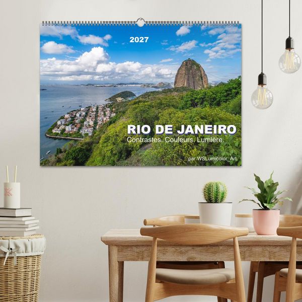 Produktbild: RIO DE JANEIRO Contrastes. Couleurs. Lumi&egrave;re. (Calendrier mural 2027 DIN A2 vertical), CALVENDO calendrier mensuel