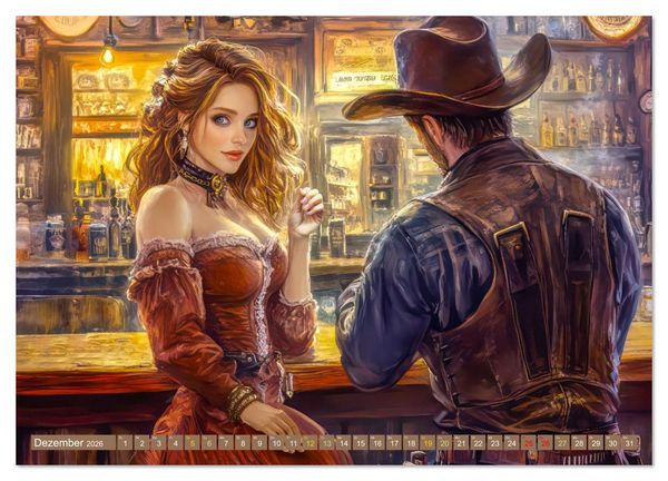 Produktbild: Wilder Westen - Cowboys in Aktion (Wandkalender 2026 DIN A2 quer), CALVENDO Monatskalender