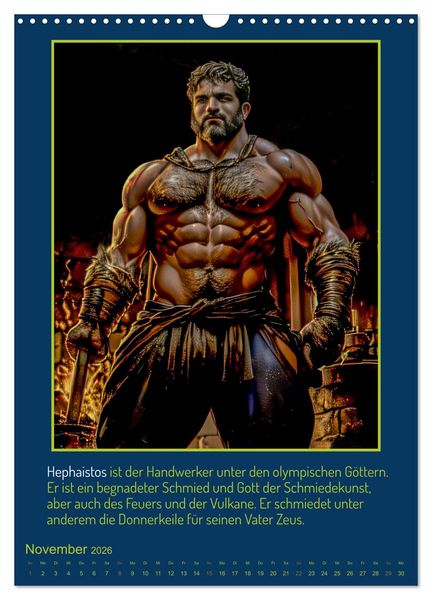 Produktbild: Olympische G&ouml;tter (Wandkalender 2026 DIN A3 hoch), CALVENDO Monatskalender