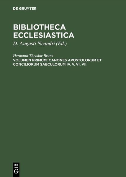 Produktbild: Canones Apostolorum et Conciliorum saeculorum IV. V. VI. VII.
