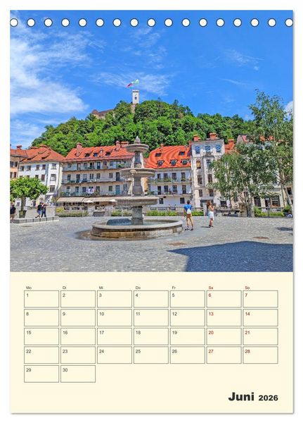 Produktbild: Ljubljana Sloweniens Hauptstadt (Tischkalender 2026 DIN A5 hoch), CALVENDO Monatskalender