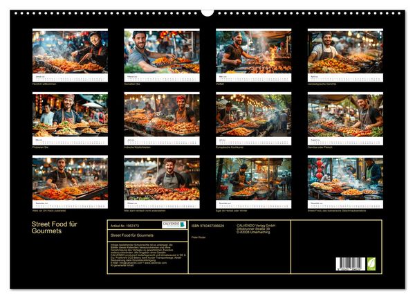 Produktbild: Street Food f&uuml;r Gourmets (Wandkalender 2026 DIN A2 quer), CALVENDO Monatskalender