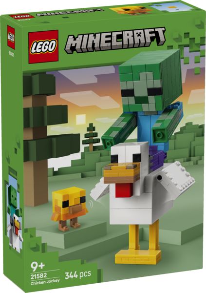 Produktbild: LEGO Minecraft 21582 H&uuml;hnerreiter, Bauset zum Videospiel, bewegliche Minecraft-Zimmerdeko