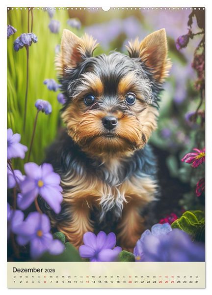 Produktbild: Kleine Hunde. S&uuml;&szlig; und niedlich. Die beliebtesten Hunderassen (Wandkalender 2026 DIN A2 hoch), CALVENDO Monatskalender