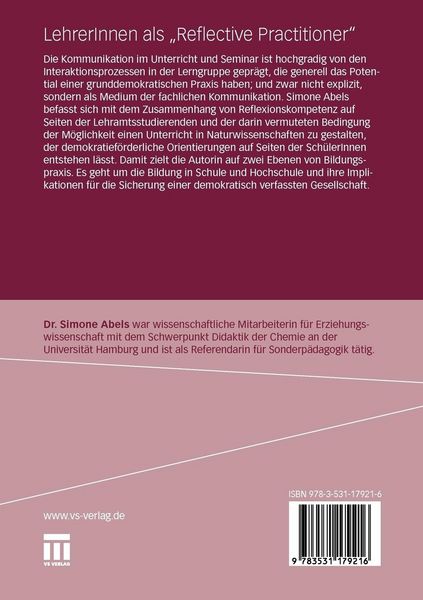 Produktbild: LehrerInnen als &bdquo;Reflective Practitioner&ldquo;