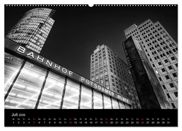 Produktbild: Berlin Monochrome (hochwertiger Premium Wandkalender 2026 DIN A2 quer), Kunstdruck in Hochglanz