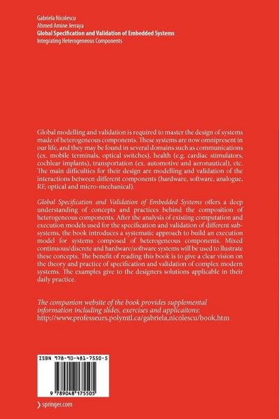 Produktbild: Global Specification and Validation of Embedded Systems