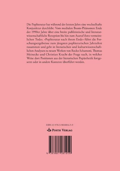 Produktbild: Die Popliteratur nach ihrem Ende