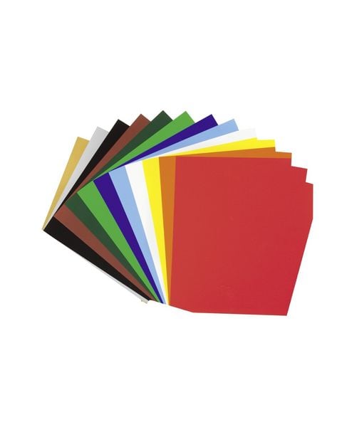 Produktbild: Folia Glanzpapier BASIC nassklebend, 23x25cm, 12 Blatt