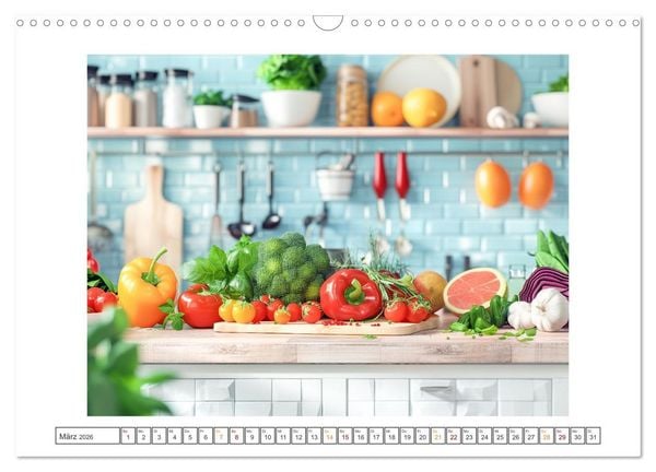 Produktbild: Mediterrane K&uuml;che (Wandkalender 2026 DIN A3 quer), CALVENDO Monatskalender