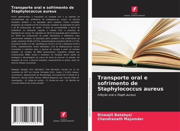Produktbild: Transporte oral e sofrimento de Staphylococcus aureus