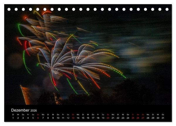 Produktbild: Das Feuerwerk (Tischkalender 2026 DIN A5 quer), CALVENDO Monatskalender