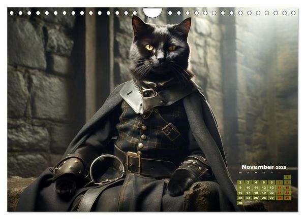 Produktbild: Schottische Katzenhelden (Wandkalender 2026 DIN A4 quer), CALVENDO Monatskalender