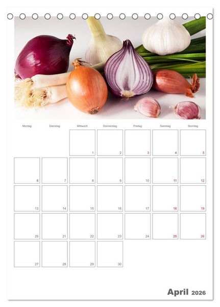 Produktbild: Kulinarische Kompositionen - Terminplaner (Tischkalender 2026 DIN A5 hoch), CALVENDO Monatskalender
