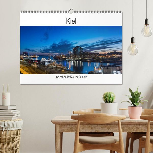 Produktbild: So sch&ouml;n ist Kiel im Dunkeln (Wandkalender 2026 DIN A2 quer), CALVENDO Monatskalender
