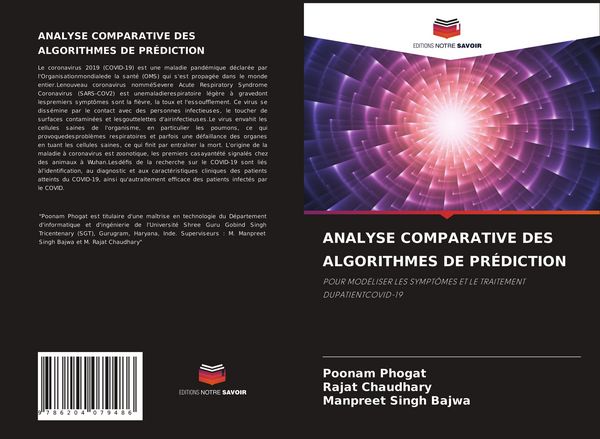 Produktbild: Analyse Comparative des Algorithmes De Pr&eacute;diction