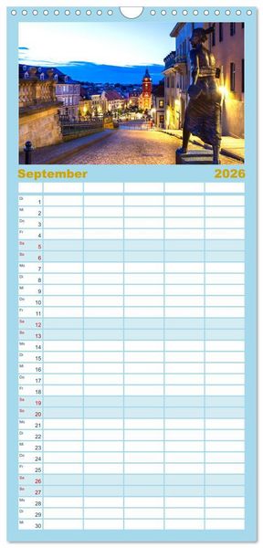 Produktbild: Familienplaner 2026 - Residenzstadt Gotha - Reise durch das sch&ouml;ne Th&uuml;ringen mit 5 Spalten (Wandkalender, 21 x 45 cm) CALVENDO