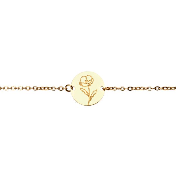 Produktbild: Armband - "Your Flower" vergoldet - Mohnblume