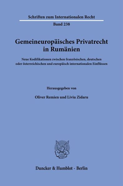 Produktbild: Gemeineurop&auml;isches Privatrecht in Rum&auml;nien.