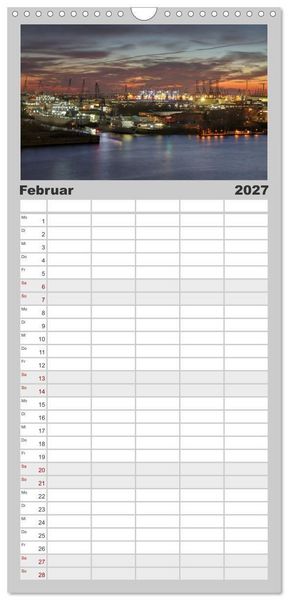 Produktbild: Familienplaner 2027 - Magic Nights Hamburg mit 5 Spalten (Wandkalender, 21 x 45 cm) CALVENDO