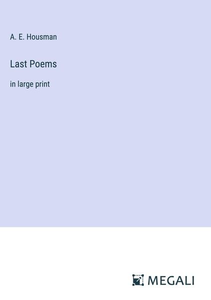 Produktbild: Last Poems