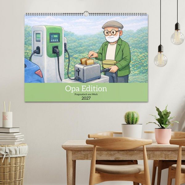Produktbild: Opa Edition - Pragmatisch ans Werk (Wandkalender 2027 DIN A2 quer), CALVENDO Monatskalender
