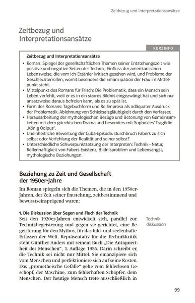 Produktbild: Lekt&uuml;rehilfen Max Frisch 'Homo faber'