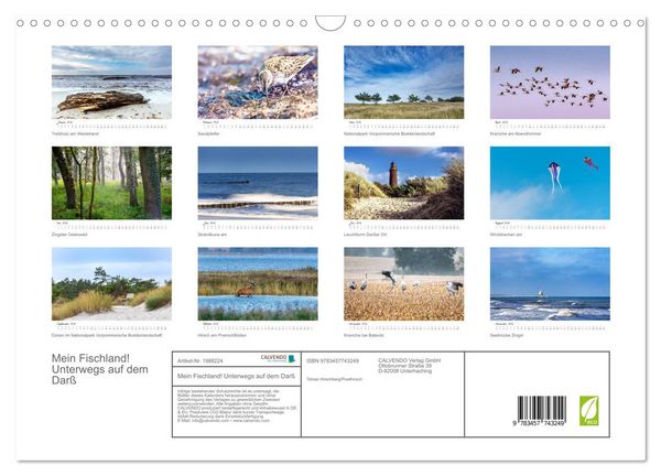 Produktbild: Mein Fischland! Unterwegs auf dem Dar&szlig; (Wandkalender 2026 DIN A3 quer), CALVENDO Monatskalender