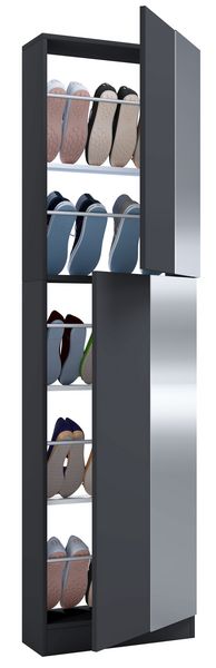 Produktbild: Holz Schuhschrank Schuhkommode Fulisa XL Spiegel