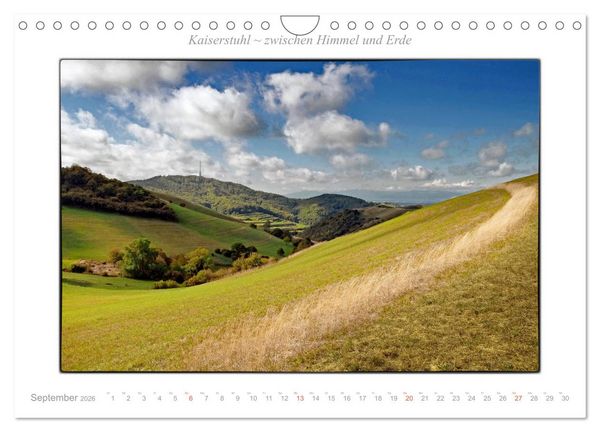 Produktbild: Kaiserstuhl zwischen Himmel und Erde (Wandkalender 2026 DIN A4 quer), CALVENDO Monatskalender