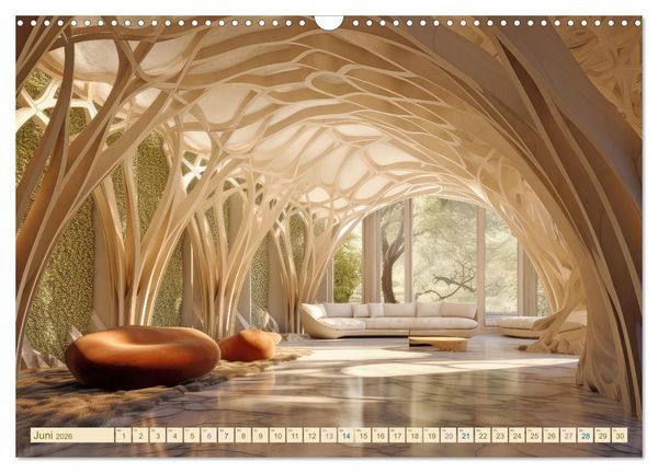 Produktbild: Exzentrische biomorphe Architektur (Wandkalender 2026 DIN A3 quer), CALVENDO Monatskalender
