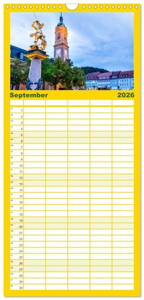 Produktbild: Familienplaner 2026 - Wartburgstadt Eisenach - Reise durch das sch&ouml;ne Th&uuml;ringen mit 5 Spalten (Wandkalender, 21 x 45 cm) CALVENDO