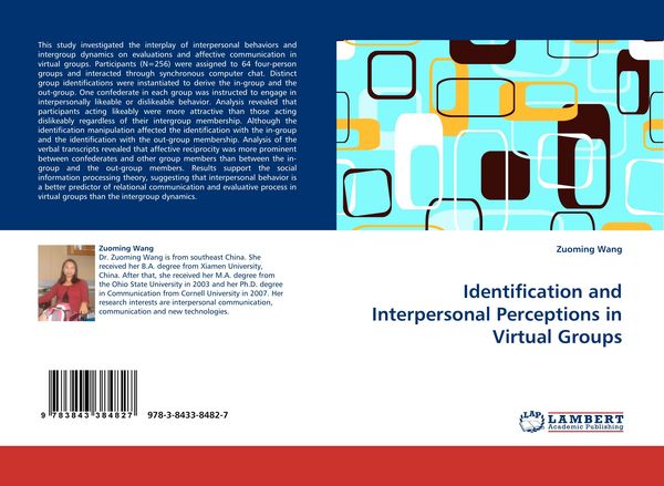 Produktbild: Identification and Interpersonal Perceptions in Virtual Groups