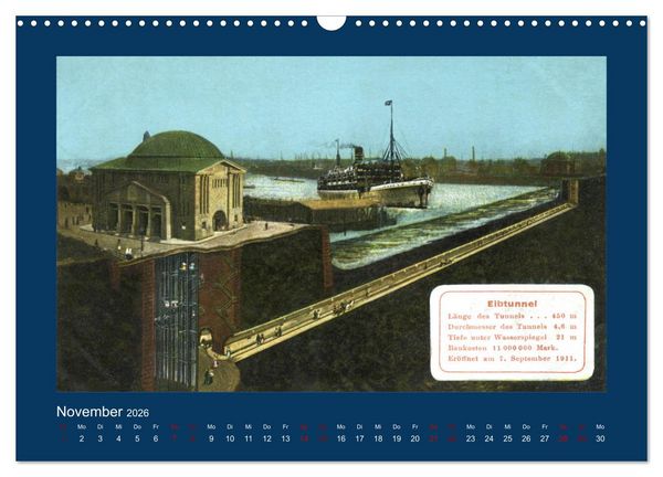 Produktbild: Lebendiges Hamburg von 1888 bis 1918 (Wandkalender 2026 DIN A3 quer), CALVENDO Monatskalender