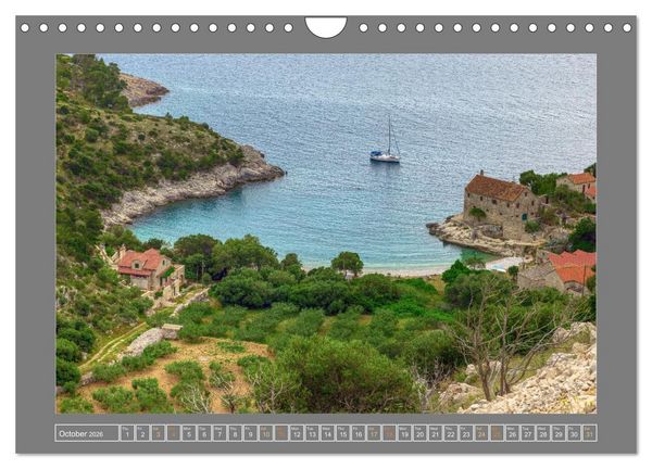 Produktbild: Croatia Dreamland on the Adriatic Sea (Wall Calendar 2026 DIN A4 landscape), CALVENDO 12 Month Wall Calendar
