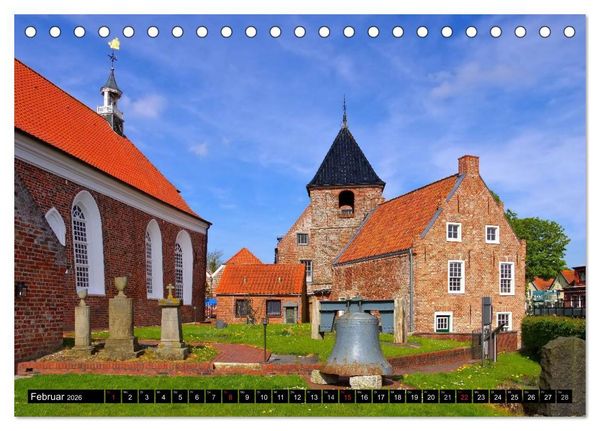 Produktbild: Kirchen in Ostfriesland (Tischkalender 2026 DIN A5 quer), CALVENDO Monatskalender