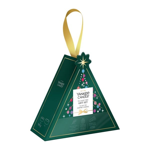 Produktbild: Yankee Candle Tea Light Tree Geschenkset. Drei Teelichter mit einem Glas-Teelichthalter