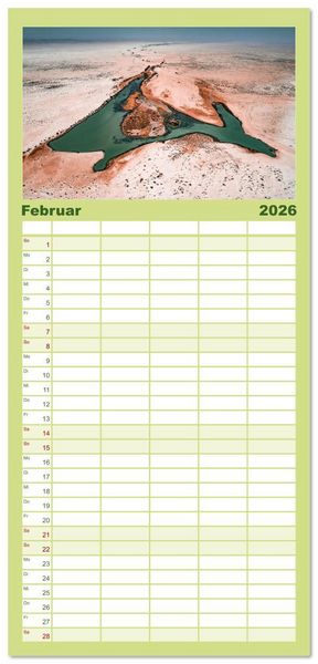 Produktbild: Familienplaner 2026 - OMAN - Orientperle mit 5 Spalten (Wandkalender, 21 x 45 cm) CALVENDO
