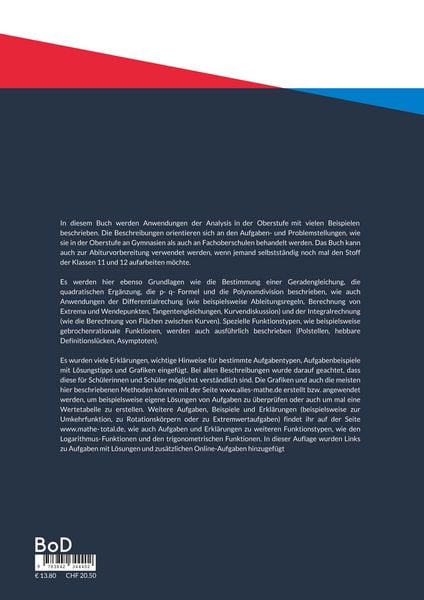 Produktbild: Jetzt lerne ich Analysis f&uuml;r die Oberstufe