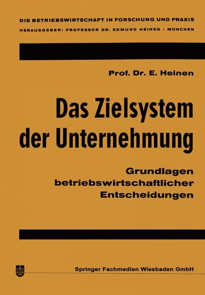 Produktbild: Das Zielsystem der Unternehmung