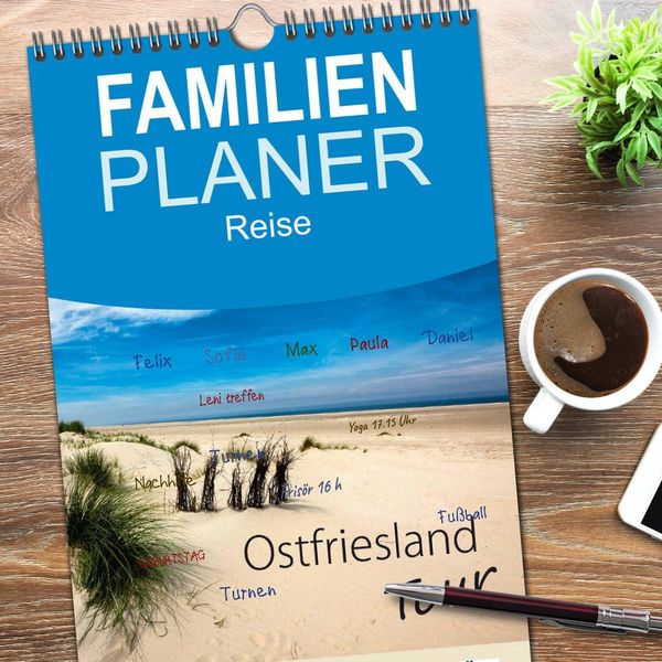 Produktbild: Familienplaner 2026 - Ostfriesland - Tour mit 5 Spalten (Wandkalender, 21 x 45 cm) CALVENDO
