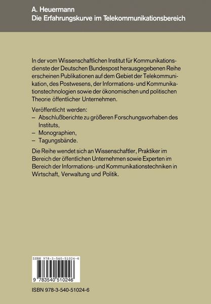 Produktbild: Die Erfahrungskurve im Telekommunikationsbereich