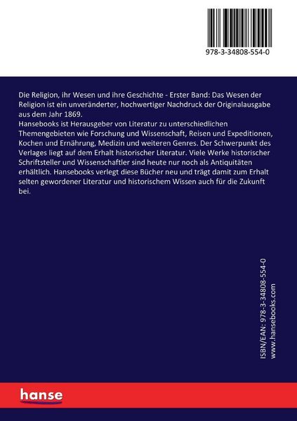 Produktbild: Die Religion, ihr Wesen und ihre Geschichte