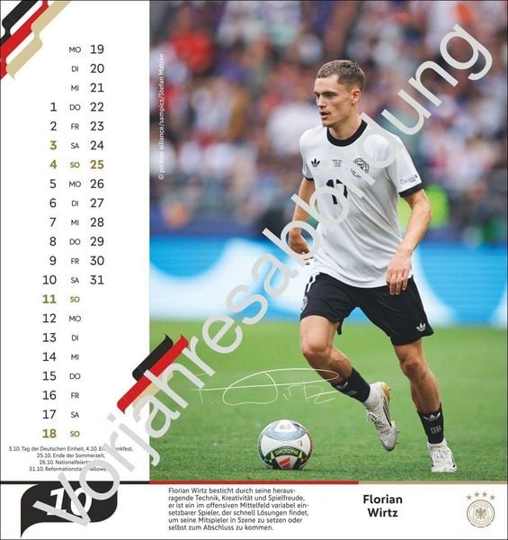 Produktbild: DFB M&auml;nner Postkartenkalender 2027