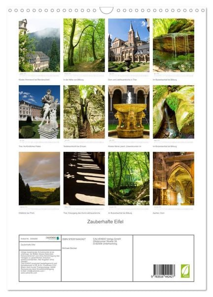Produktbild: Zauberhafte Eifel (Wandkalender 2026 DIN A3 hoch), CALVENDO Monatskalender