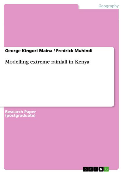 Produktbild: Modelling extreme rainfall in Kenya