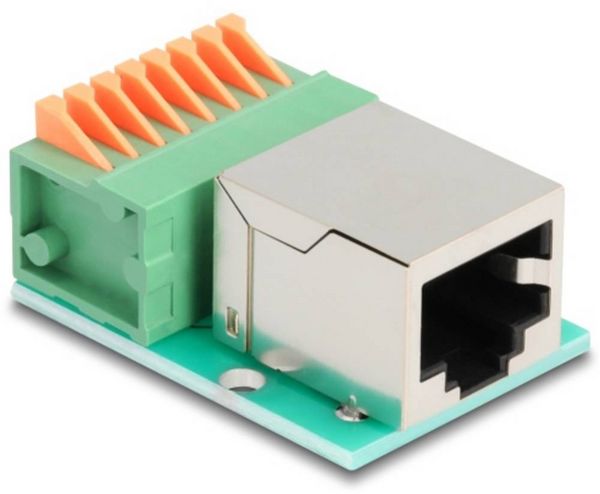 Produktbild: Delock RJ45 Netzwerk Adapter [1x RJ45-Buchse - 1x Buchse] Gr&uuml;n, Silber