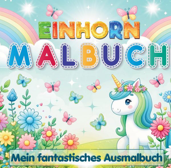Produktbild: Einhorn Malbuch - 50 fantastische Einhorn-Motive