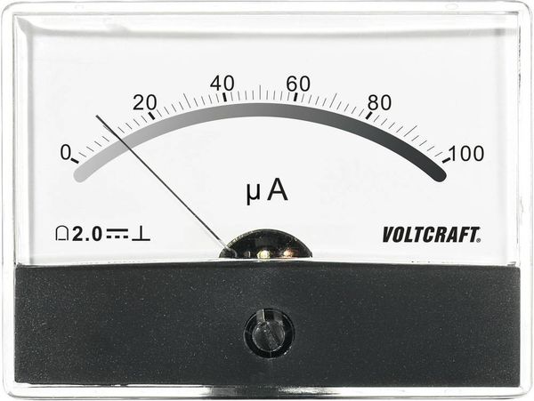 Produktbild: VOLTCRAFT AM-86X65/100&micro;A AM-86X65/100&micro;A Einbau-Messger&auml;t AM-86X65/100&micro;A/DC Drehspule